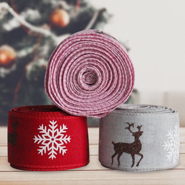 Farfi 1 rollo de tela cinta duradera multiusos elk patrón de tarjeta haciendo regalo de regalo cinta para navidad Farfi 21073751