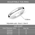 thumbnail image 4 of shiyou-925 Sterling Silver Toe Rings for Women | Minimalist Classic Toe-Rings for Gifting Simple Open Adjustable Toe Band Ring for Women, 4 of 4