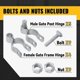 thumbnail image 5 of 1-3/8" Chain Link Fence Gate Hinge Kit, Gate Hinge Include Female Gate Frame Hinge(4 Pcs), Male Gate Post Hinge(5 Pcs), Galvanized Steel, Bolts & Nut, 5 of 5