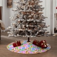 thumbnail image 5 of Daiia Colorful Cow Skin Drawing Merry Christmas Tree Skirt , Xmas Large Lace-up Tree Skirt, Santa Snowflakes Rustic Home Decorations New Year Party Farmhouse Decor-30", 5 of 7