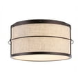 thumbnail image 5 of JONATHAN Y Evan 14" 2-Light Rustic Farmhouse Iron LED Flush Mount, Oil Rubbed Bronze, JYL1313A, 5 of 9