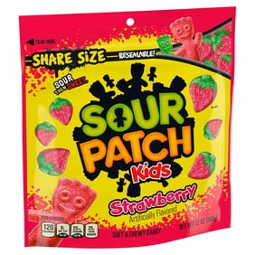 SOUR PATCH KIDS Strawberry Soft & Chewy Candy, Share Size, 12 oz