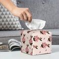 thumbnail image 6 of Gukieu Dachshund Dog Heart Print Leather Tissue Box, PVC Waterproof Velcro Opening and Closing Square Tissue Box Holder, Suitable for Home and Office Decoration, 6 of 7