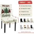 thumbnail image 3 of Christmas Chair Covers Set of 4 Xmas Tree Snowflakes Buffalo Plaid Stretch Parsons Chair Slipcovers for Winter Christmas Dining Room Decor Chair Seat Protectors(Christmas Red,4PCS), 3 of 6