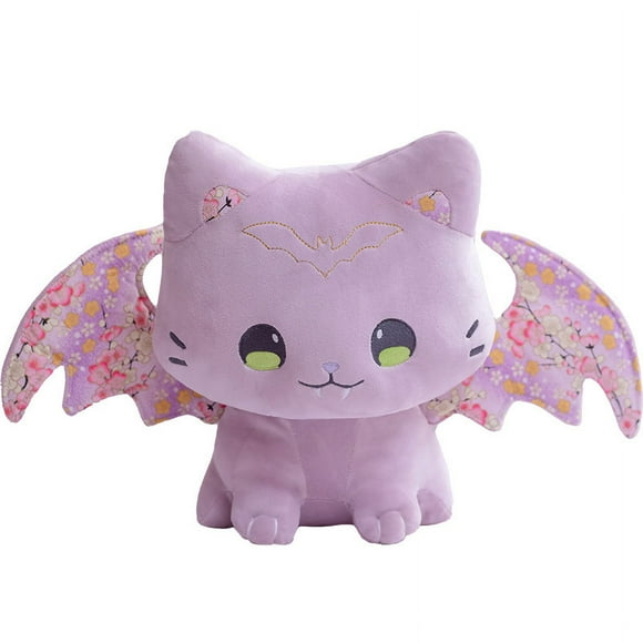 Cute Bat Cat Plush Pillow Kawaii Bat Rabbit Stuffed Animal for Kids 40cm purple Birthday Gifts Christmas gift for Friends Kids Adult
