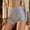 Gray, variant on High-Waist Briefs for Women with Lace Netting, Solid Color Ventilated Underwear in Silky Fabric for Daily Wear
