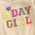thumbnail image 5 of Okbabeha Toddler Baby Girl Birthday Outfit Embroidery Sweatshirt Crewneck Long Sleeve Pullover Shirt Spring Fall Clothes, 5 of 7