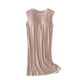 thumbnail image 2 of Camisón largo con tirantes para mujer, pijama de talla grande, vestido de casa para mujer, vestido de pijama corto con almohadilla para el pecho, estilo fino, camiseta sin mangas integrada, camisón de, 2 of 6