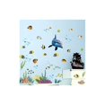 thumbnail image 1 of Etiqueta de la pared de los peces del océano, debajo de la ballena azul pegatinas de pared suaves para la habitación de los niños sala de estar cafetería decoración de la pared del aula estilo-a, 1 of 5
