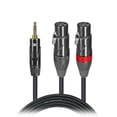 thumbnail image 1 of ProX XC-CMXF5 Câble Audio Haute Performance 3,5 mm TRS-M vers Double XLR-F, 1 of 1