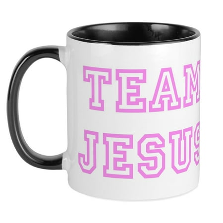 

CafePress - Pink Team Jesus Mug - Ceramic Coffee Tea Novelty Mug Cup 11 oz
