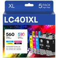 thumbnail image 1 of Cartuchos de tinta belietop LC401XL de alto rendimiento para impresora Brother, 1 of 7