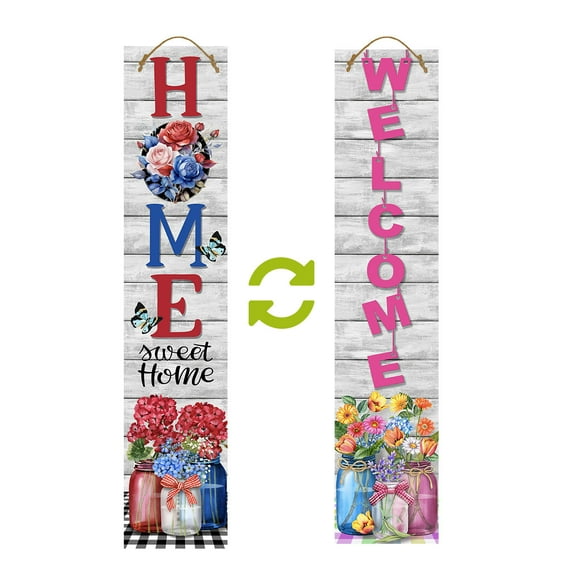 Briarwood Lane Floral Mason Jars Pine Reversible Porch Leaner