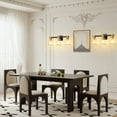 thumbnail image 6 of Vanity Lights Black Gold Bathroom Light Fixtures Over Mirror, 3 Light Vanity Lighting Fixtures, Mid Century Modern Wall Sconce with Clear Glass Shades for Farmhouse Bedroom, 6 of 7
