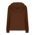 thumbnail image 2 of AXXD Hoodies for Women,Solid Color Knitted Pullover Button Top Hoodie, 2 of 7