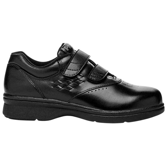Propet Women's W3915 Vista Walker Sneaker,Black Smooth,6.5 M (US Women's 6.5 B)