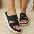 thumbnail image 4 of Daiosportswear Women's Sandals with Arch Support Comfortable Orthopedic Platform Plantar Fasciitis Slides Slippers Black, 4 of 8
