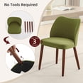 thumbnail image 5 of OUTGOODS Set of 4/6 Modern Dining Chairs, Linen Upholstered, Wood Legs, 5 of 8
