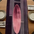 thumbnail image 5 of Purple Line Geometric 120 Inch Table Runner, Circle Abstract Art Farmhouse Dresser Scarf Cotton & Linen Tablerunner for Dining/Kitchen Island/Holiday Party Décor 13" x 120", 5 of 9