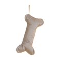 thumbnail image 2 of Large Dog Bone Pattern Fleece Christmas Stocking, Cute Cozy Soft Holiday Decorative Gift Sock, Christmas Hanging Stocking for Fireplace Mantel, Xmas Home Decoration Pet Ornament, Beige, 2 of 7