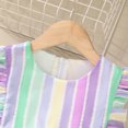 thumbnail image 4 of Vedolay Girls Summer Stripe Rainbow Color Ruffled Sleeve Princess Dress,Purple 1-2 Years, 4 of 4