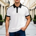 thumbnail image 2 of IWRICH Men's Classic Basic Polo Shirts Short Sleeve Athletic Collared Shirt Tennis T-Shirt Casual Summer Work Tops White XL, 2 of 4