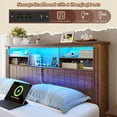 thumbnail image 2 of EnHomee Queen Bed Frame with Headboard Bed Frame with 4 Storage Drawers & LED Lights Platform Bed frame with Charging Station, 2 of 7