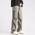 thumbnail image 3 of Yaoyar Men's All-Weather Hiking Pants Solid Color Loose Fit Waterproof Breathable Fabric with Leg Zipper Pockets Outdoor Adventure Trousers,XL,Green, 3 of 8