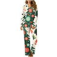 thumbnail image 2 of Xihbxyly Christmas Pajamas for Women, Women's Christmas Printed Pajama Set for Daily Home Wear Two-Piece Pajama Set with Pocket, 2 of 6