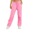 thumbnail image 3 of Jamsmile Womens Sweatpants Wide Straight Leg Pants Bottoms Joggers Tracksuits Running Workout High Waisted Pants With Pockets, 3 of 7
