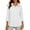 White 1, variant on Vynhevius Women's 3/4 Sleeve Sweatshirt Stand Collar Half Snap Tunic Length Casual Pullover Tops