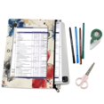 thumbnail image 5 of 2Pcs A4 Document Pouch Set 3 Ring Binder Pencil Pouch Clear Window Pencil Case for Binder for Home, Office Blue and Red Flowers, 5 of 7