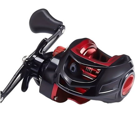 A High-Efficiency Metal Fishing Reel Featuring Strong Drag And Bearings Designed for Two-Handed Use Ideal for Baitcasting in Both Freshwater And Saltwater Environments