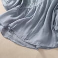 thumbnail image 7 of Womens Tops Linen Casual Fashionable Embroidered 3/4 Sleeve Loose Fit Blouse, 7 of 7