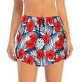thumbnail image 2 of Fotbe Leaves And Flowers Womens High Waist Running Shorts Athletic Workout Quick Dry Shorts for Women with Pockets Gym Yoga Summer Shorts-, 2 of 9