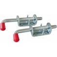 thumbnail image 3 of 2 Pcs Trailer Spring Latch Pin, 1/2 inch Barrel Bolt Spring Loaded Latch Heavy Duty for Ramp Door Fence RV Silver, 3 of 5