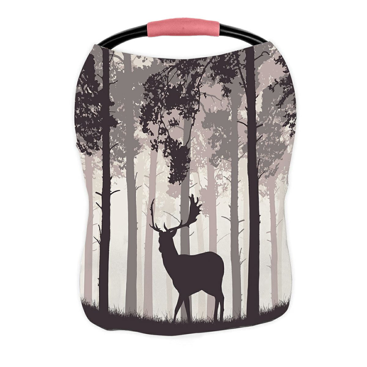 ABPHQTO Forest Retro Coniferous Fallow Deer Nursing Cover Baby Breastfeeding Infant Feeding Cover Baby Car Seat Cover Infant Stroller Cover Carseat Canopy Breathable