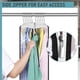 thumbnail image 4 of Bolsas para ropa MISSLO, totalmente transparentes, para colgar ropa, 60 x 22 x 10 cm, paquete de 3, 4 of 7