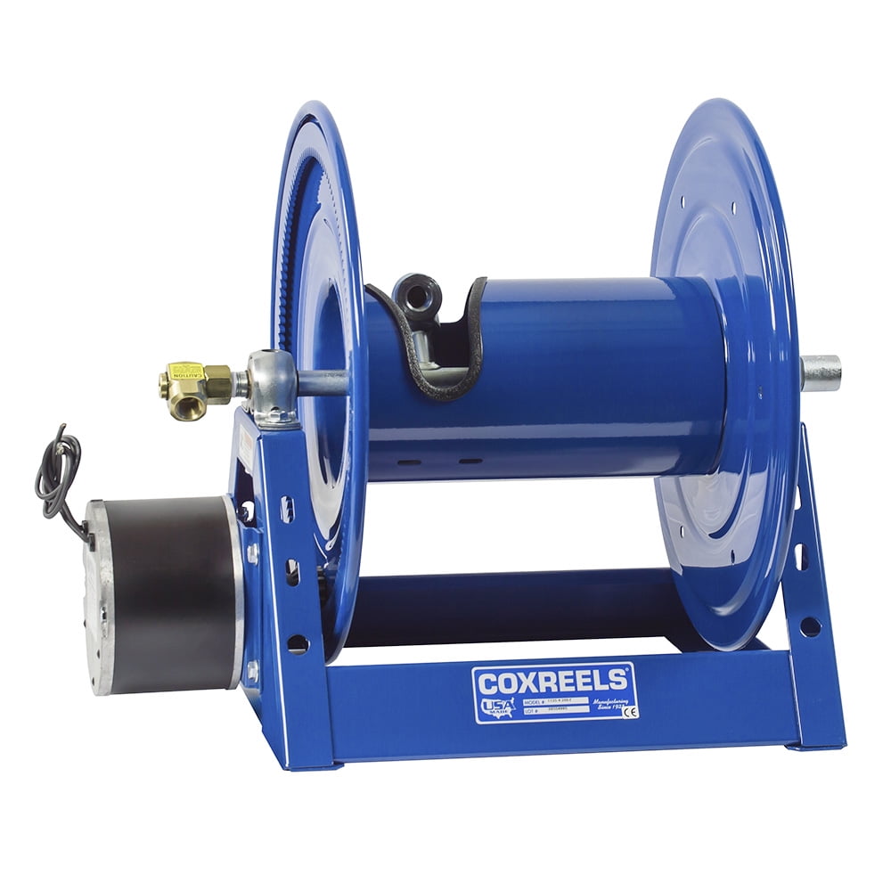coxreels 1125-4-200 steel hand crank hose reel, 1/2" hose i.d., 200' hose capacity, 3,000 psi, without hose, made in usa