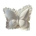 thumbnail image 4 of Dualoai Butterfly Shaped Pillow Breathable Crafts Sofa Cushion for Couch Sofa Office beige, 4 of 9