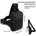 thumbnail image 2 of Bandolera LKEX Mini para hombre y mujer, impermeable, nailon, color negro, 2 of 7