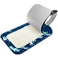 thumbnail image 2 of Square 2Pack PU Leather Blue Dogs Cruise Luggage Tag with Privacy Cover and Name ID Tag for Travel Handbags Backpacks Luggage Tags, 2 of 6