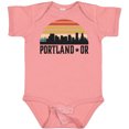thumbnail image 3 of Inktastic Portland Oregon Skyline Retro Sunset Boys or Girls Baby Bodysuit, 3 of 5
