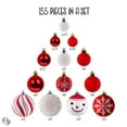 thumbnail image 4 of Christmas Paradise Ornament Bundle Mega Set, 155 Red and White Baubles with Many Themes, 4 of 9