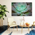 thumbnail image 3 of IDEA4WALL Botanical Canvas Wall Art Closeup of Green Succulent with Water Droplets Modern Home Wall Decor - 12x18 inches, 3 of 4