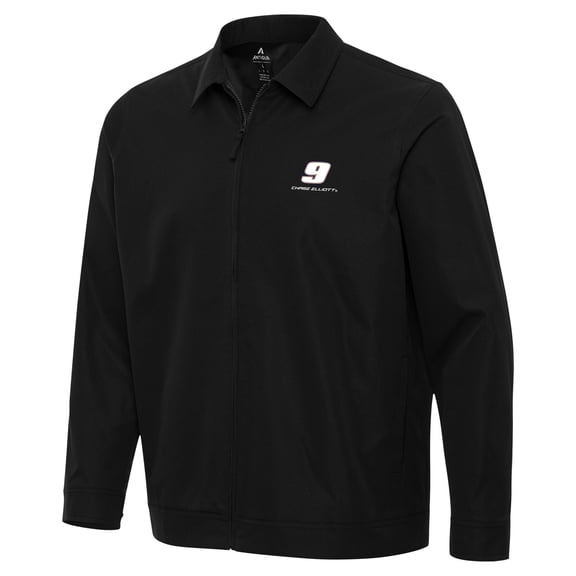 Men's Antigua  Black Chase Elliott Pivot Full-Zip Jacket