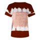 thumbnail image 5 of ICHUANYI Clearance Women's Tops Women's Fashion Casual Loose Blouse Tiy-dye Printing Round Neck T-Shirt Shirts Blouse Print Tee(Wine, S) ICHUANYI WER2023080805033, 5 of 5