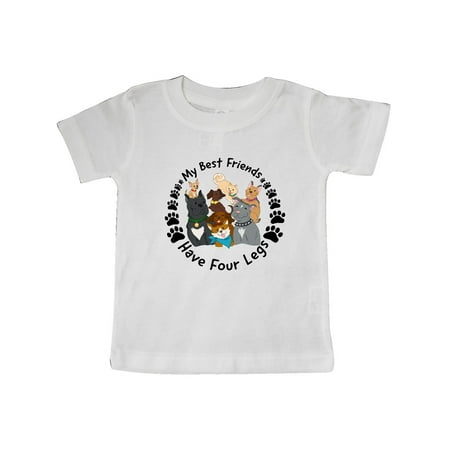 

Inktastic My Best Friends Have 4 Legs with Cute Dog Family Gift Baby Boy or Baby Girl T-Shirt