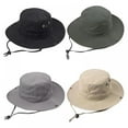 thumbnail image 4 of Mens Chapeau de Soleil Seau Pêche Randonnée Chapeau Large Bord UV Protection Chapeau, 4 of 5