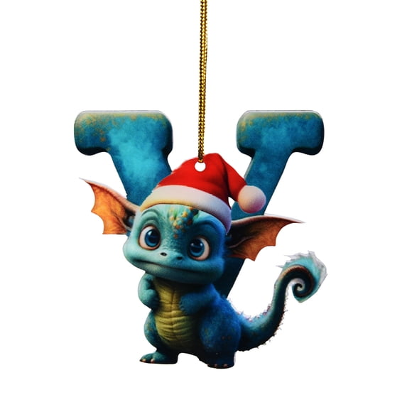 26 Letters Christmas Ornament New Decoration Ornaments Christmas Dragon Baby Egg Acrylic Christmas Hanging Ornament